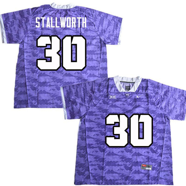 Men #30 Omega Stallworth TCU Horned Frogs College Football Jerseys Sale-Purple